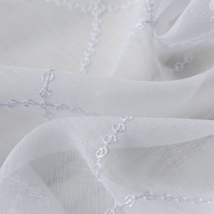 Tenda velata con disegno geometrico