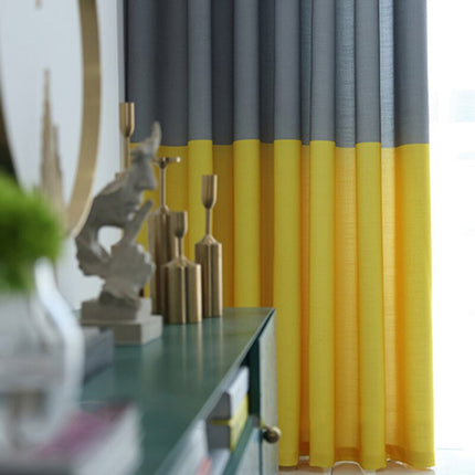 Tenda Moderna Bicolore Grigio e Giallo