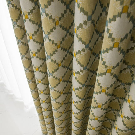 Tenda Stile Nordico Motivo Geometrico Giallo