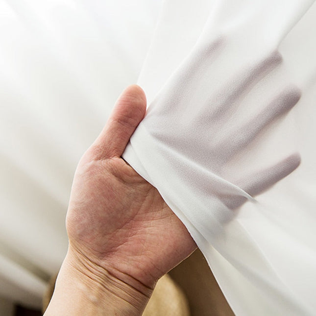 Tenda velata bianca semi-trasparente per finestra