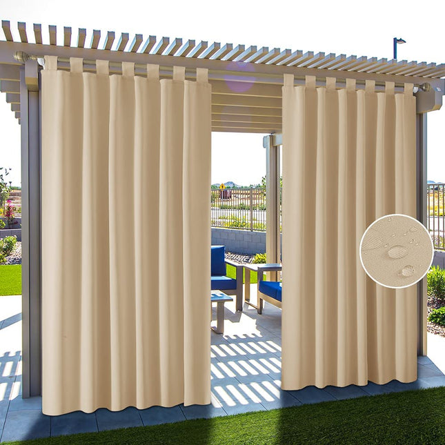 Tenda da esterno con passanti corallo