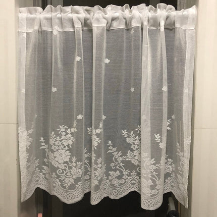 Tenda Voile Trasparente con Motivo Floreale