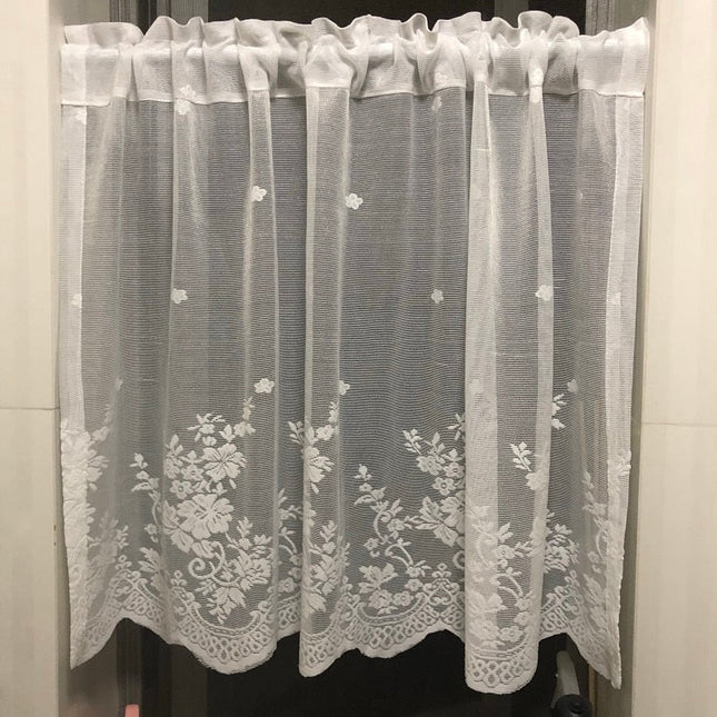 Tenda Voile Trasparente con Motivo Floreale