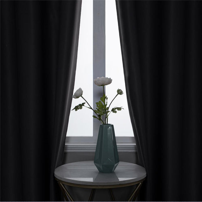 Tenda oscurante termica beige con anelli