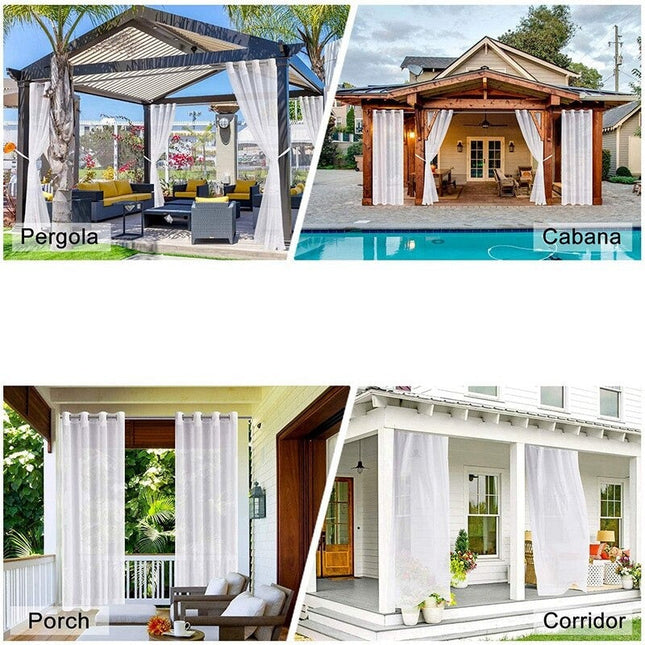 Tenda da esterno velata bianca anti-UV