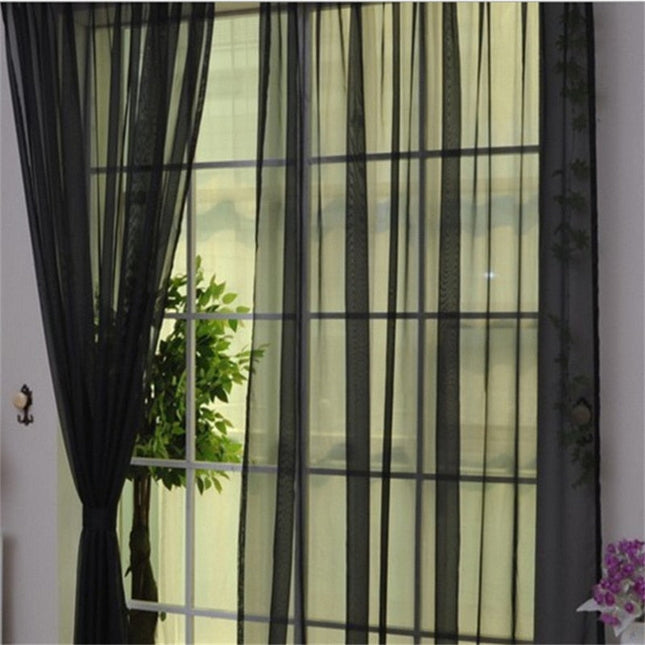 Tenda Voile Leggera Tinta Unita Turchese