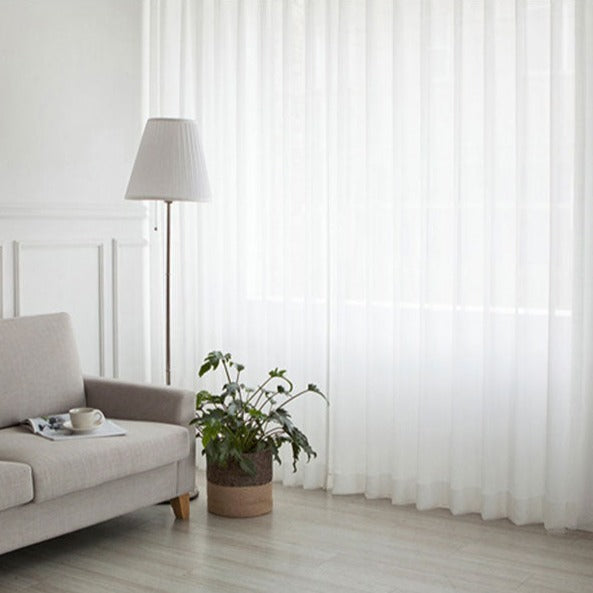 Tenda Trasparente in Tessuto Bianco