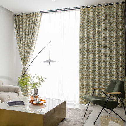 Tenda Stile Nordico Motivo Geometrico Giallo