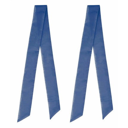 Tenda Voile Bianca con Bordo Blu