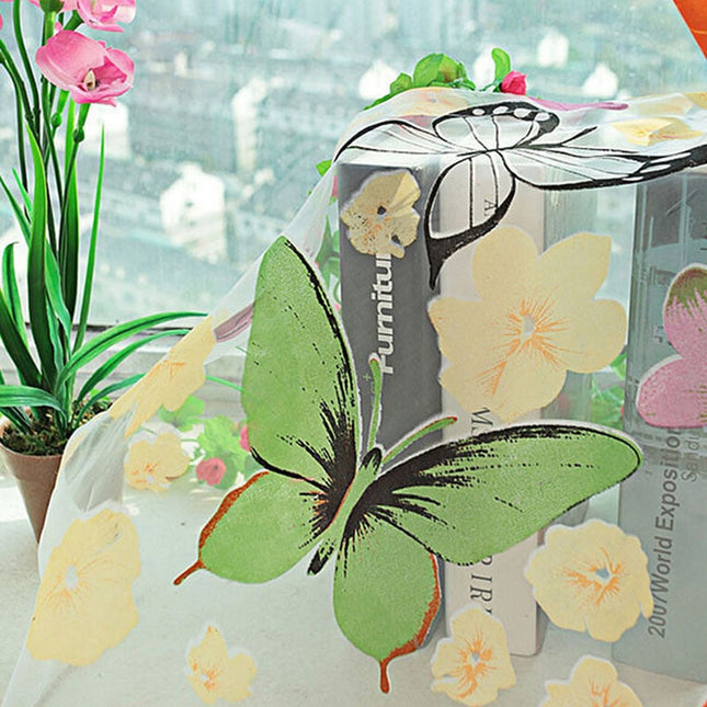 Tenda Voile Leggera con Farfalle Colorate