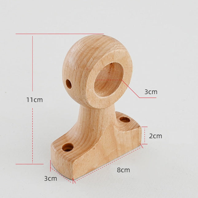 Bastone per tenda in legno naturale