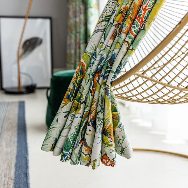 Tenda Stampa Foglie Tropicali Giungla