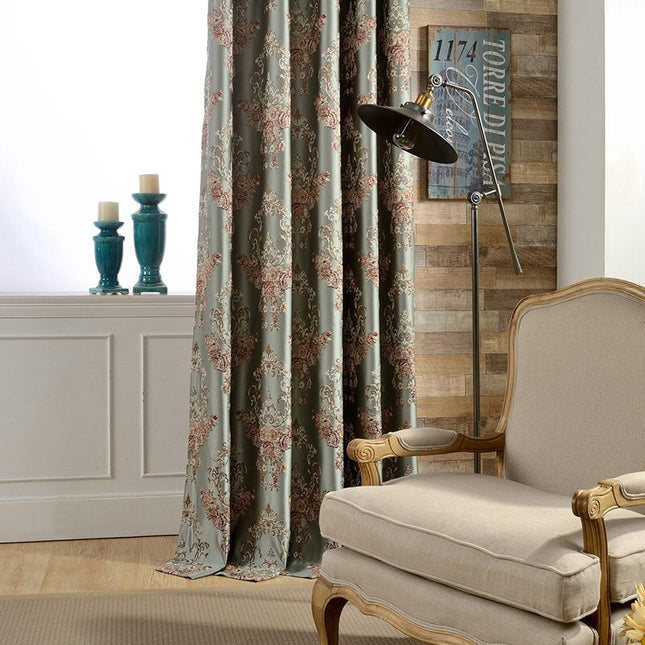 Tenda oscurante jacquard motivo floreale