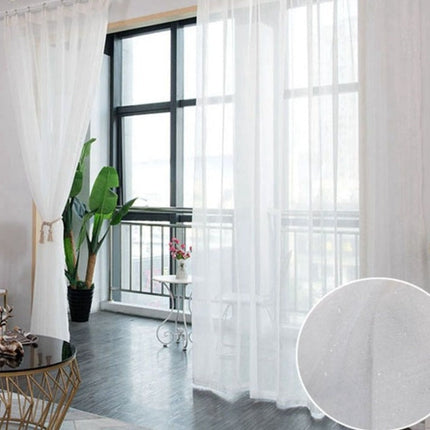 Tenda velata brillante con effetto glitter