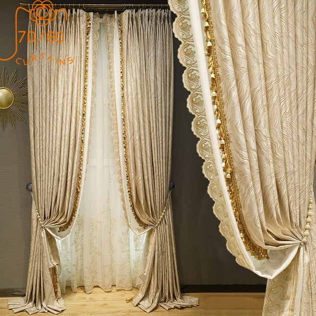 Tenda oscurante elegante stile barocco