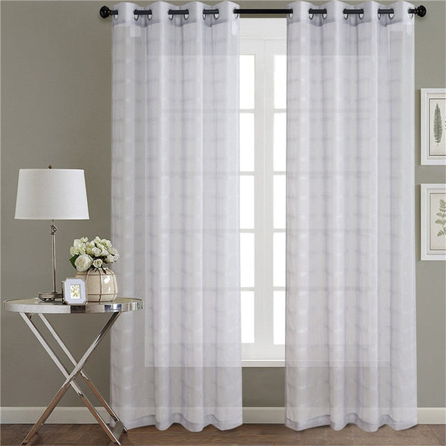 Tenda Voile Bianca con Trama Leggera