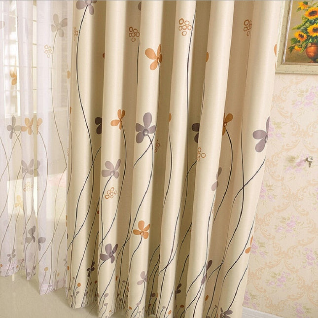 Tenda Oscurante con Stampa Fiori Stilizzati