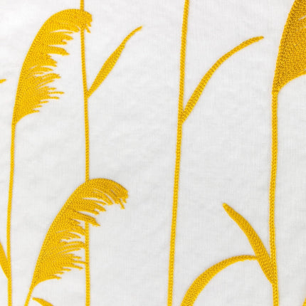 Tenda Voile Ricamata con Motivo Vegetale
