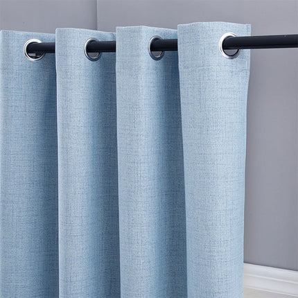Tenda Effetto Lino Colore Blu Fumo