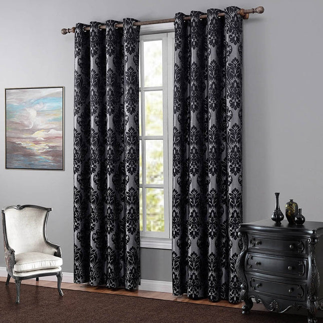 Tenda elegante in stile barocco damascato