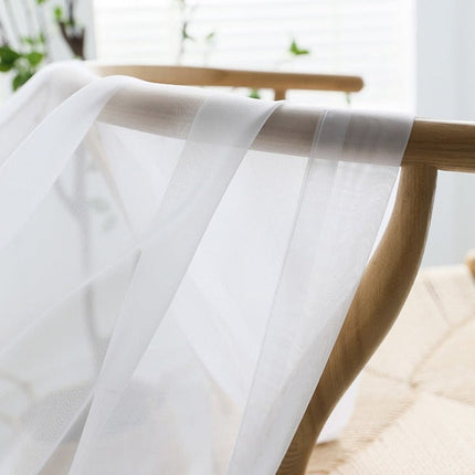 Tenda Velata Bianca per Soggiorno