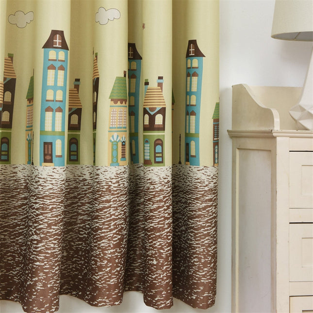 Tenda per cameretta con fantasia città