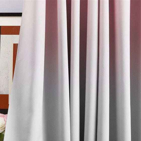 Tenda oscurante sfumata rosa e grigio