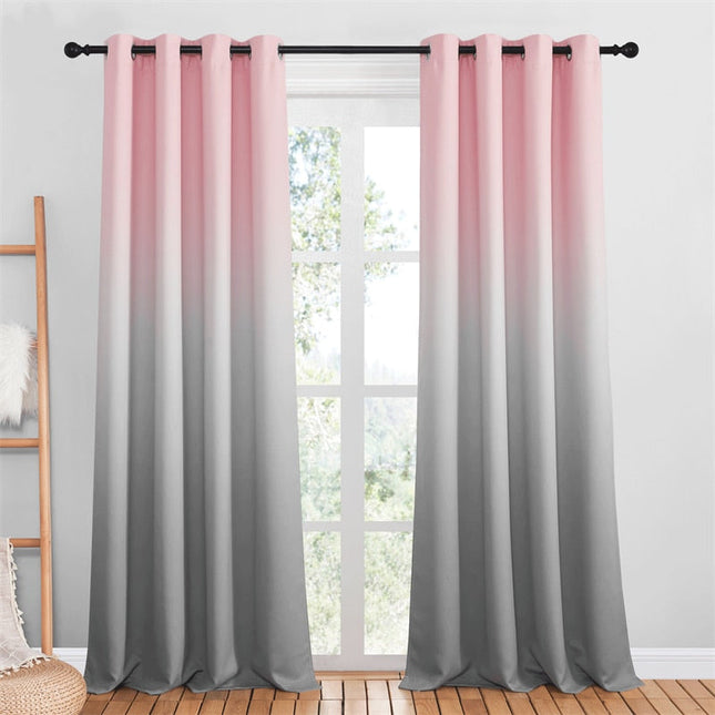 Tenda oscurante sfumata rosa e grigio