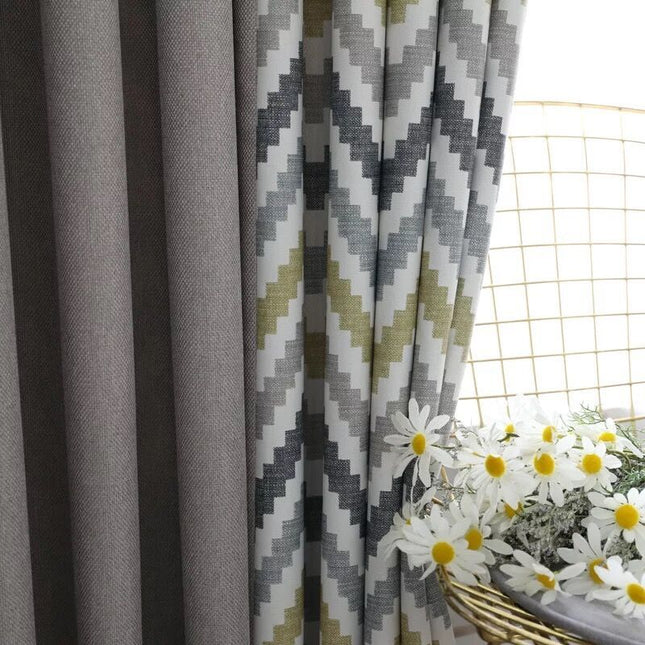 Tenda Oscurante con Motivo Chevron Moderno