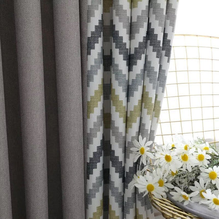 Tenda Oscurante con Motivo Chevron Moderno