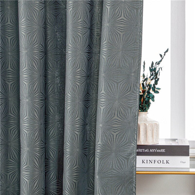Tenda design moderno grigio motivo geometrico
