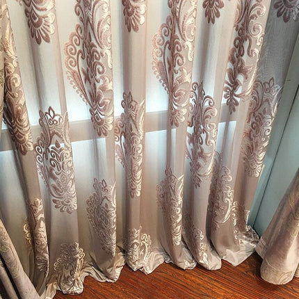 Tenda filtrante con motivo damascato barocco