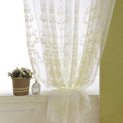 Tenda velata elegante con motivo damascato