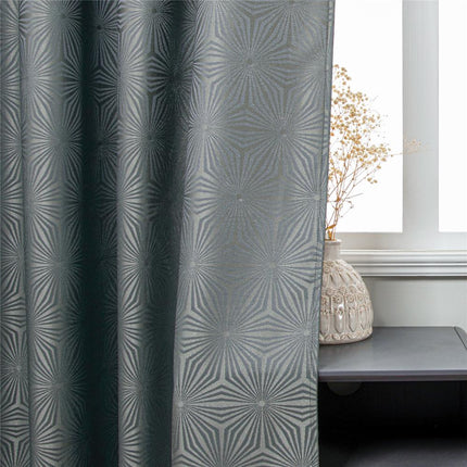 Tenda design moderno grigio motivo geometrico