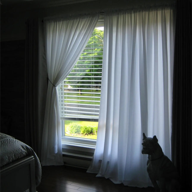 Tenda Trasparente in Tessuto Bianco