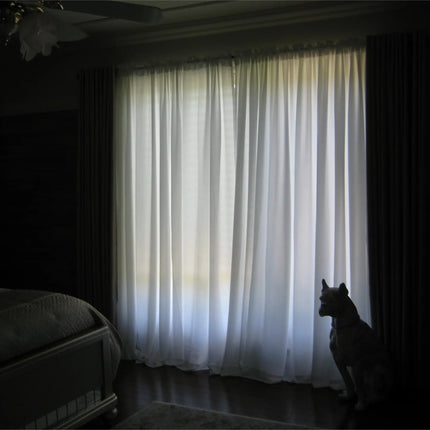 Tenda Trasparente in Tessuto Bianco