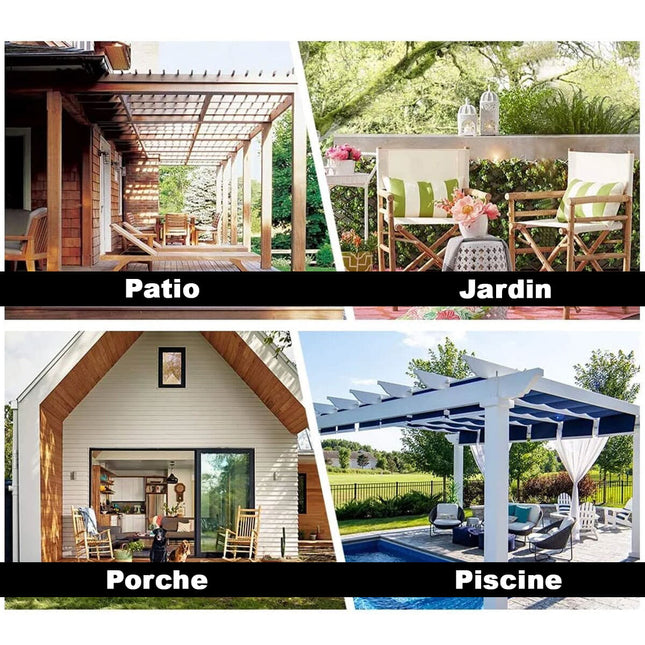 Tenda per pergola con passanti resistenti