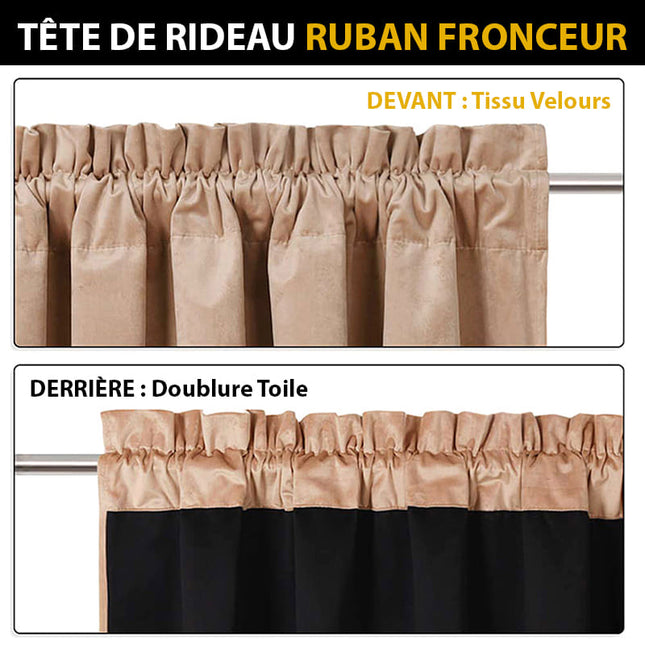Tenda Oscurante Beige in Velluto