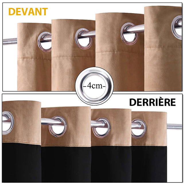 Tenda Oscurante Beige in Velluto
