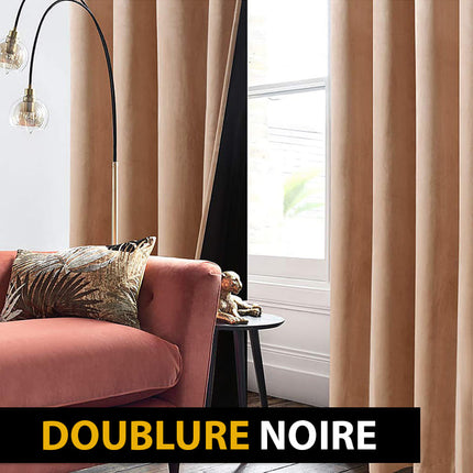 Tenda Oscurante Beige in Velluto