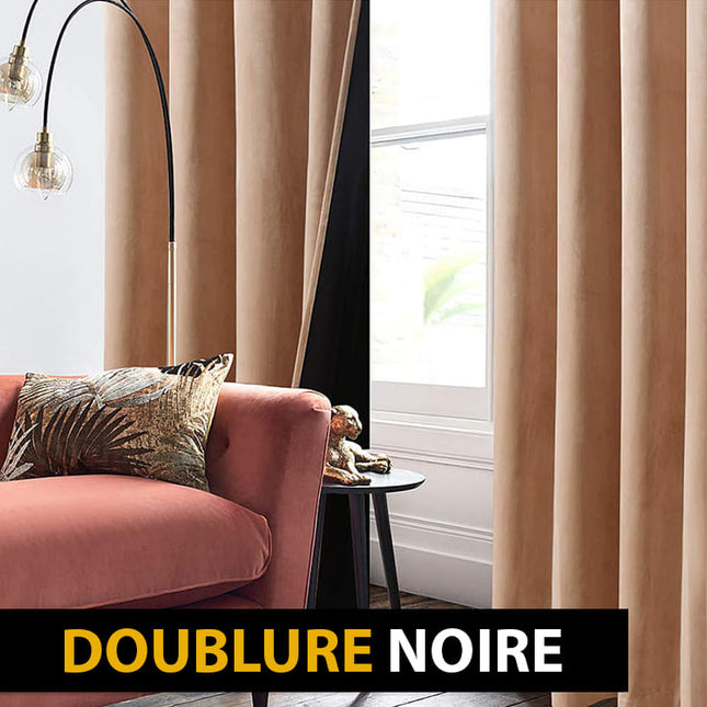 Tenda Oscurante Beige in Velluto