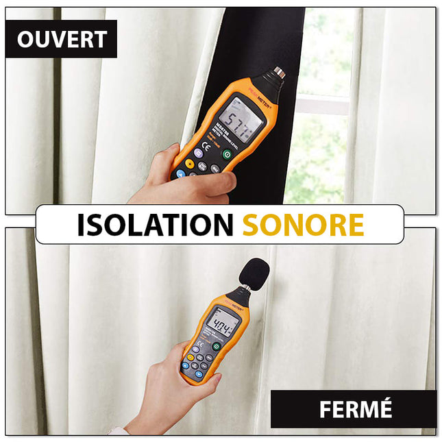 Tenda oscurante bianca in tessuto liscio