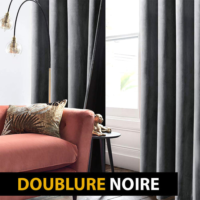 Tenda oscurante velluto grigio scuro