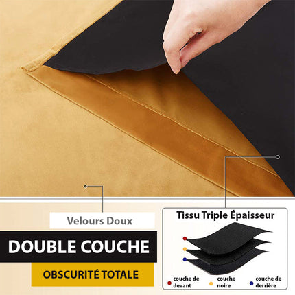 Tenda Oscurante in Velluto Giallo Senape