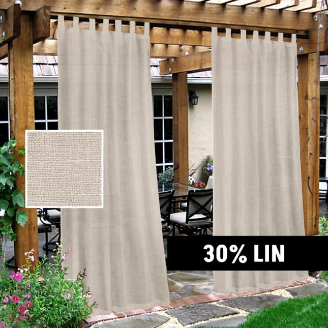 Tenda per veranda effetto lino naturale