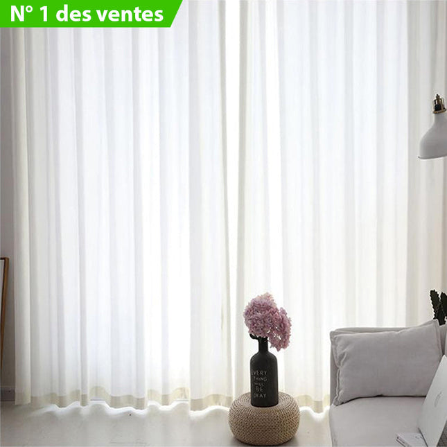 Tenda velata bianca per soggiorno moderno