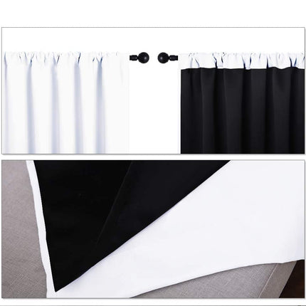 Tenda oscurante bianca in tessuto liscio