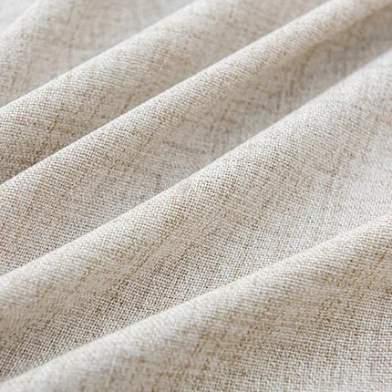 Tenda velata beige con bordo inferiore