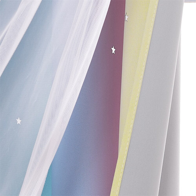 Tenda arcobaleno con stelle per bambina