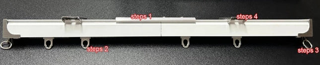 Binario doppio per tende a soffitto